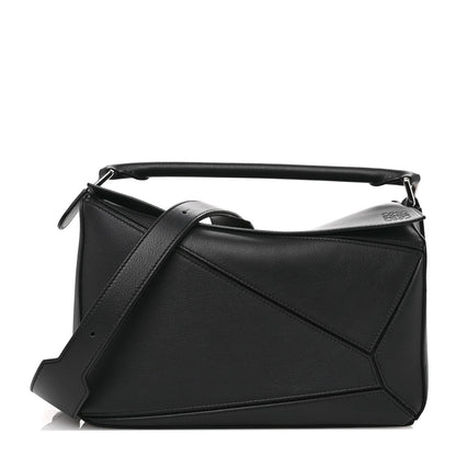 Loewe Calfskin Medium Puzzle Bag Black 1 of 9