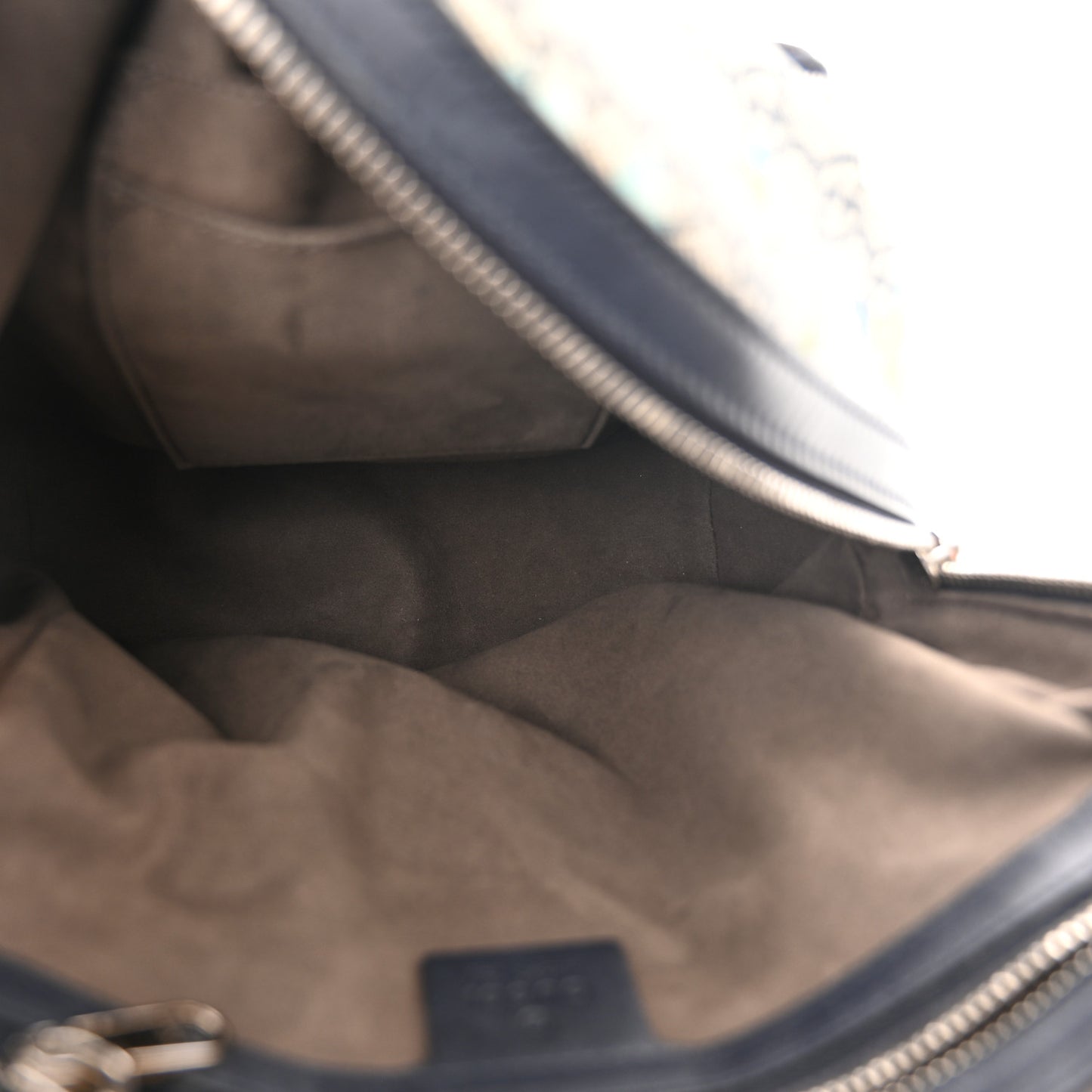 GG Supreme Monogram Blooms Small Day Backpack Blue