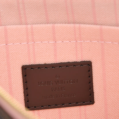 Louis Vuitton Damier Ebene Neverfull MM GM Pochette Rose Ballerine 6 of 8