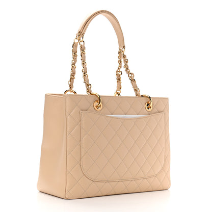 Chanel Caviar Quilted Grand Shopping Tote GST Beige Clair 3 of 11