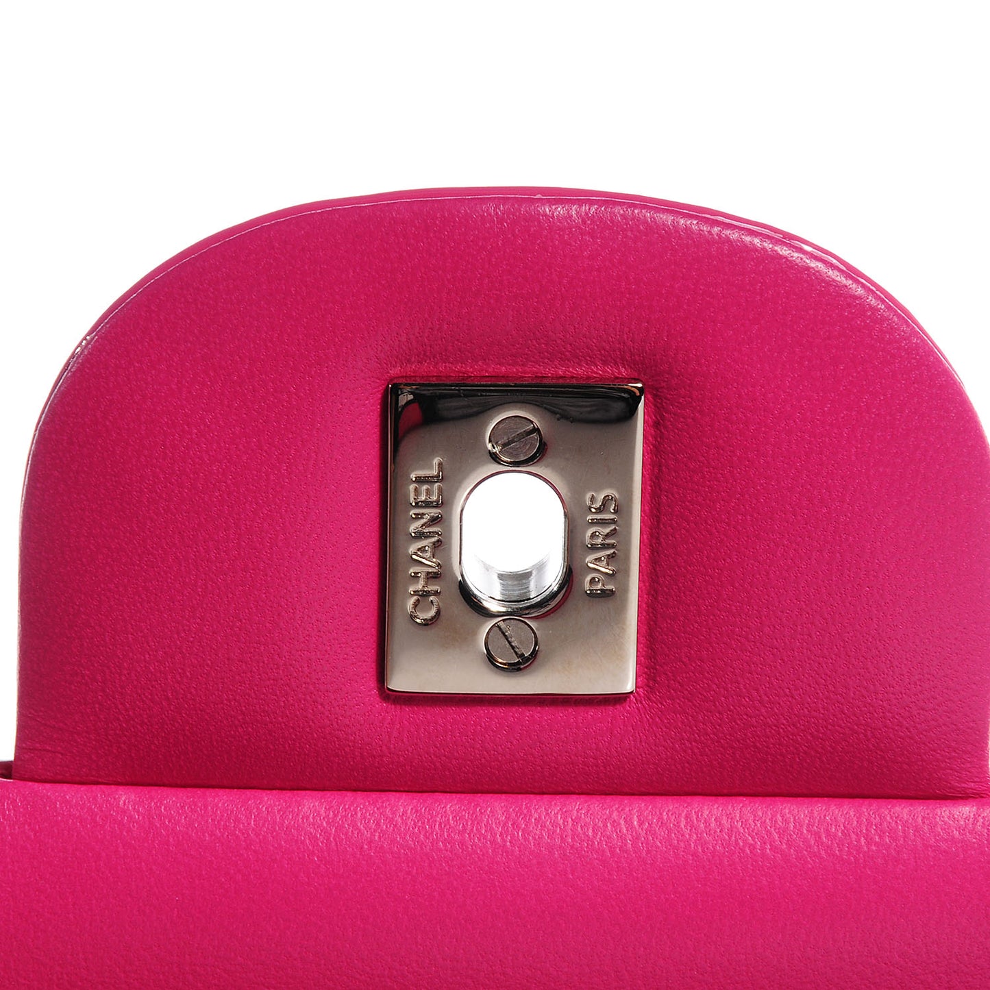 Patent Jumbo Double Flap Hot Pink