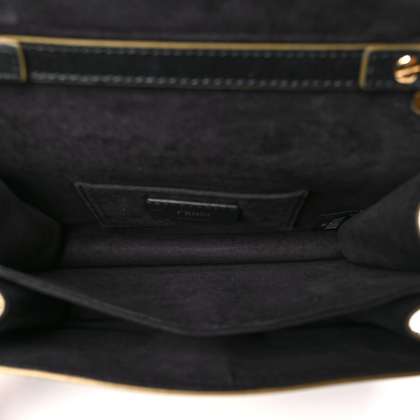 Vitello Liberty Scalloped Studded Small Kan I Shoulder Bag Black