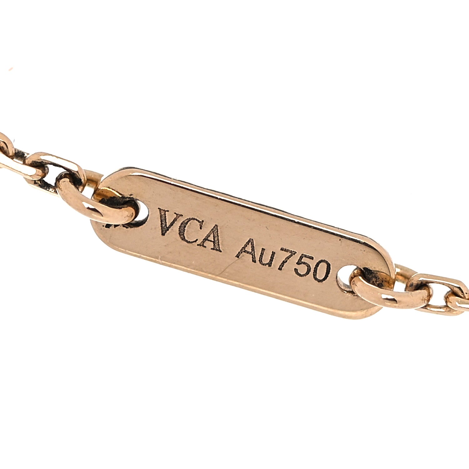 Van Cleef & Arpels 18K Yellow Gold Mother of Pearl Sweet Alhambra Pendant Necklace 5 of 8