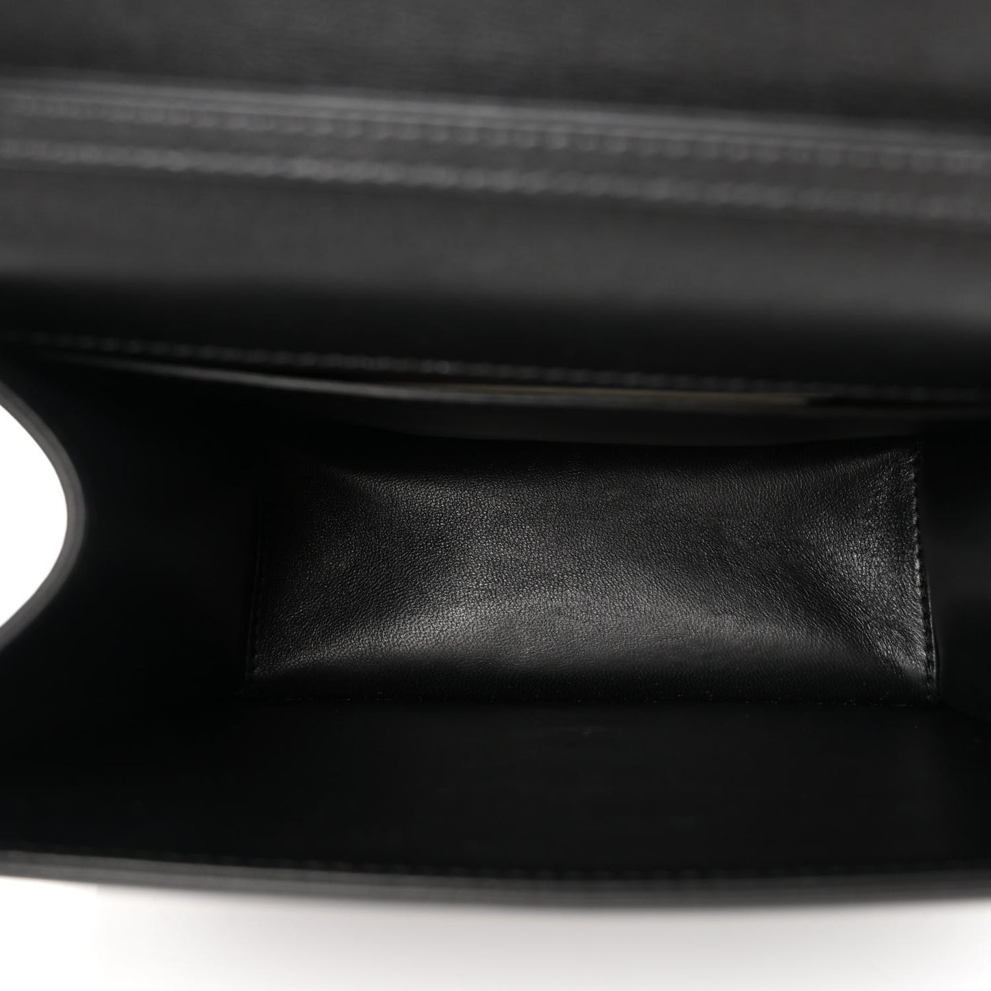 Calfskin Monochrome VLogo Loco Flap Shoulder Bag Black