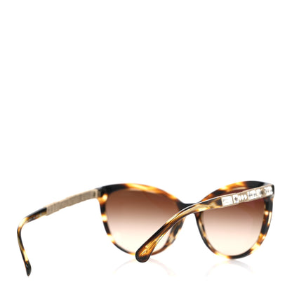 Chanel Crystal Baguette Cat Eye Bijou Sunglasses 5307-B Tortoise 4 of 8