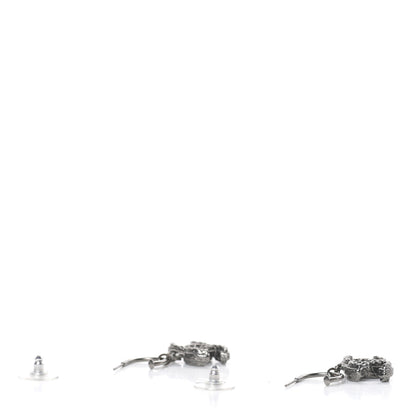 Chanel Ruthenium Twisted CC Drop Earrings 3 of 3