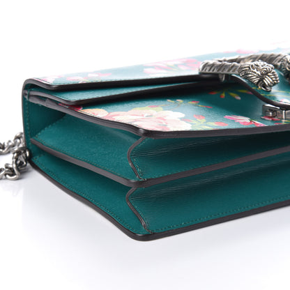 Gucci Calfskin Blooms Print Small Dionysus Shoulder Bag Bright Emerald Multicolor 8 of 9