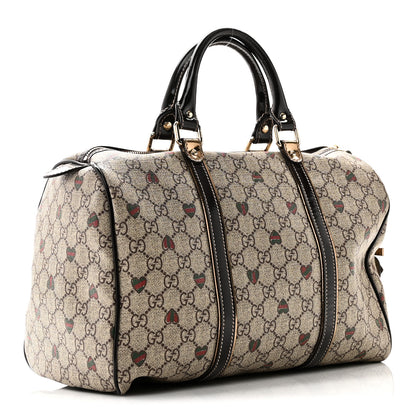 Gucci GG Plus Monogram Hearts Medium Joy Boston Dark Brown 3 of 10
