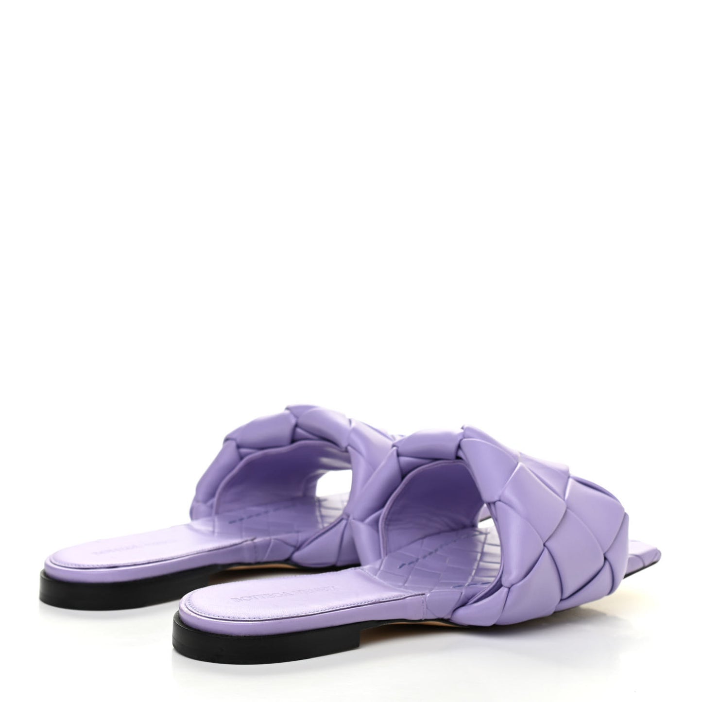 Nappa Maxi Intrecciato Lido Flat Sandals 40 Wisteria