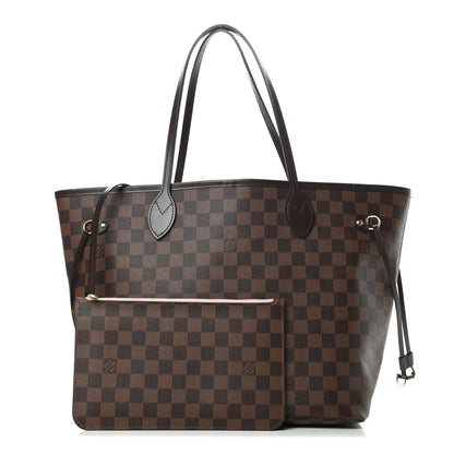Louis Vuitton Damier Ebene Neo Neverfull MM Rose Ballerine 1 of 13