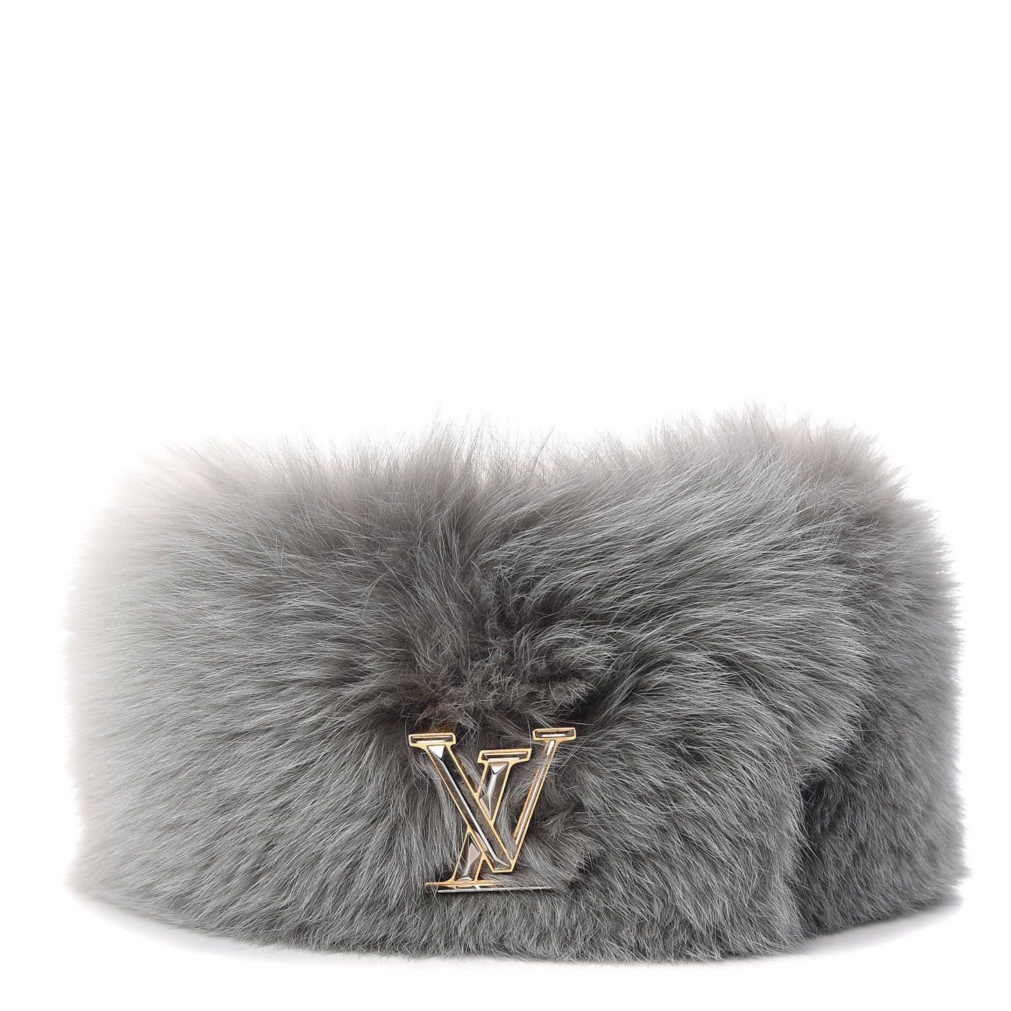 Nathalia Fox Fur Scarf Grey
