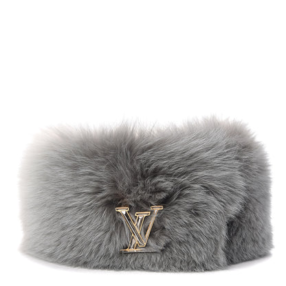 Louis Vuitton Nathalia Fox Fur Scarf Grey 3 of 5