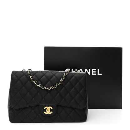 Chanel Caviar Quilted Jumbo Single Flap Black 11 of 11