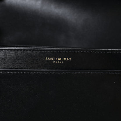 Saint Laurent Box Calfskin Monogram Medium Solferino Satchel Black 7 of 11