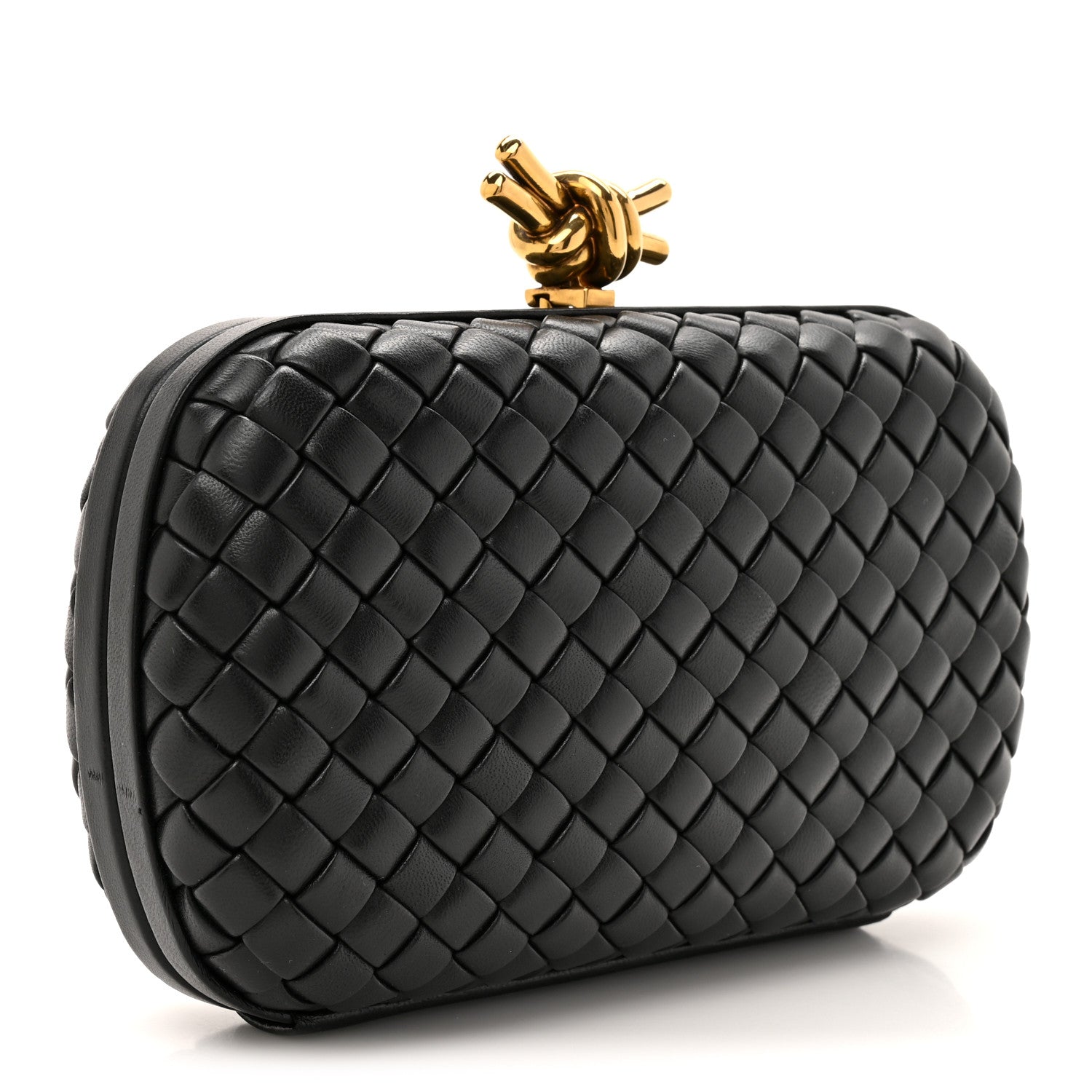 Bottega Veneta Nappa Intrecciato Knot Clutch Black 3 of 7
