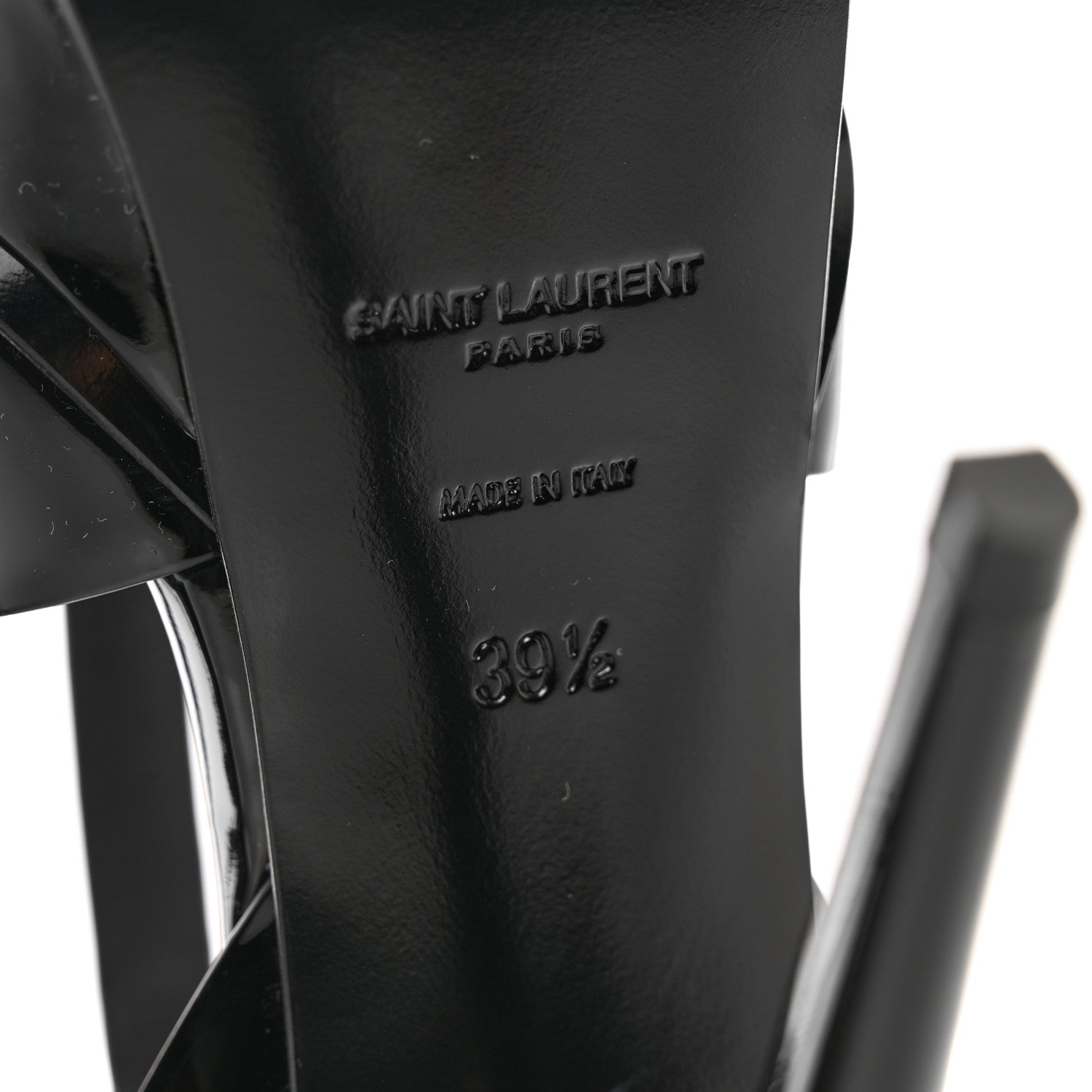 Saint Laurent Patent Tribute 105 Platform Sandals 39.5 Black 6 of 8