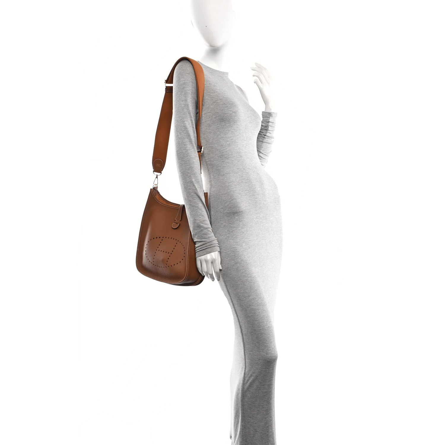 Hermes Taurillon Clemence Evelyne III PM Gold 2 of 10