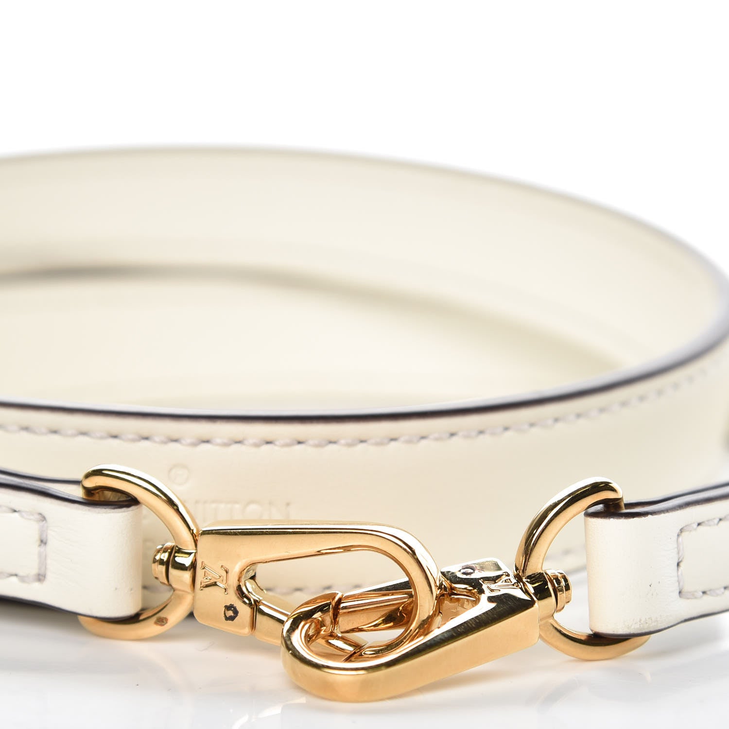 Louis Vuitton Calfskin Montaigne Shoulder Strap Ivory 4 of 4