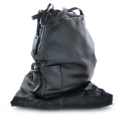 Saint Laurent Perforated Leather Zipped Tote Black 3 of 8