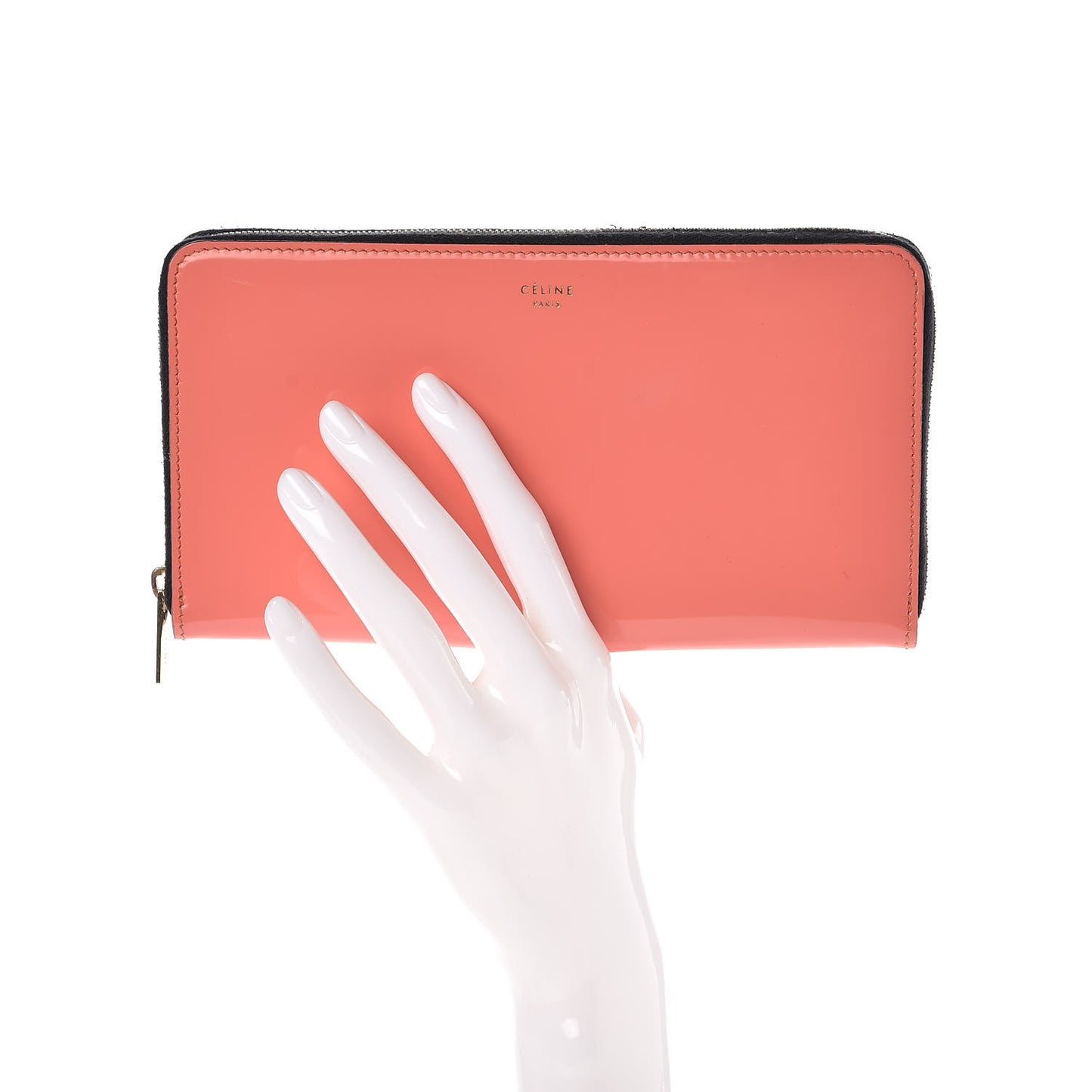 Spazzolato Calfskin Large Zip Around Multifunction Wallet Pink
