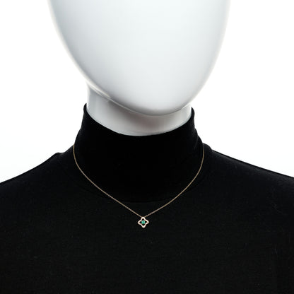 David Yurman 18K Yellow Gold Diamond Emerald Venetian Quatrefoil Pendant Necklace 2 of 6