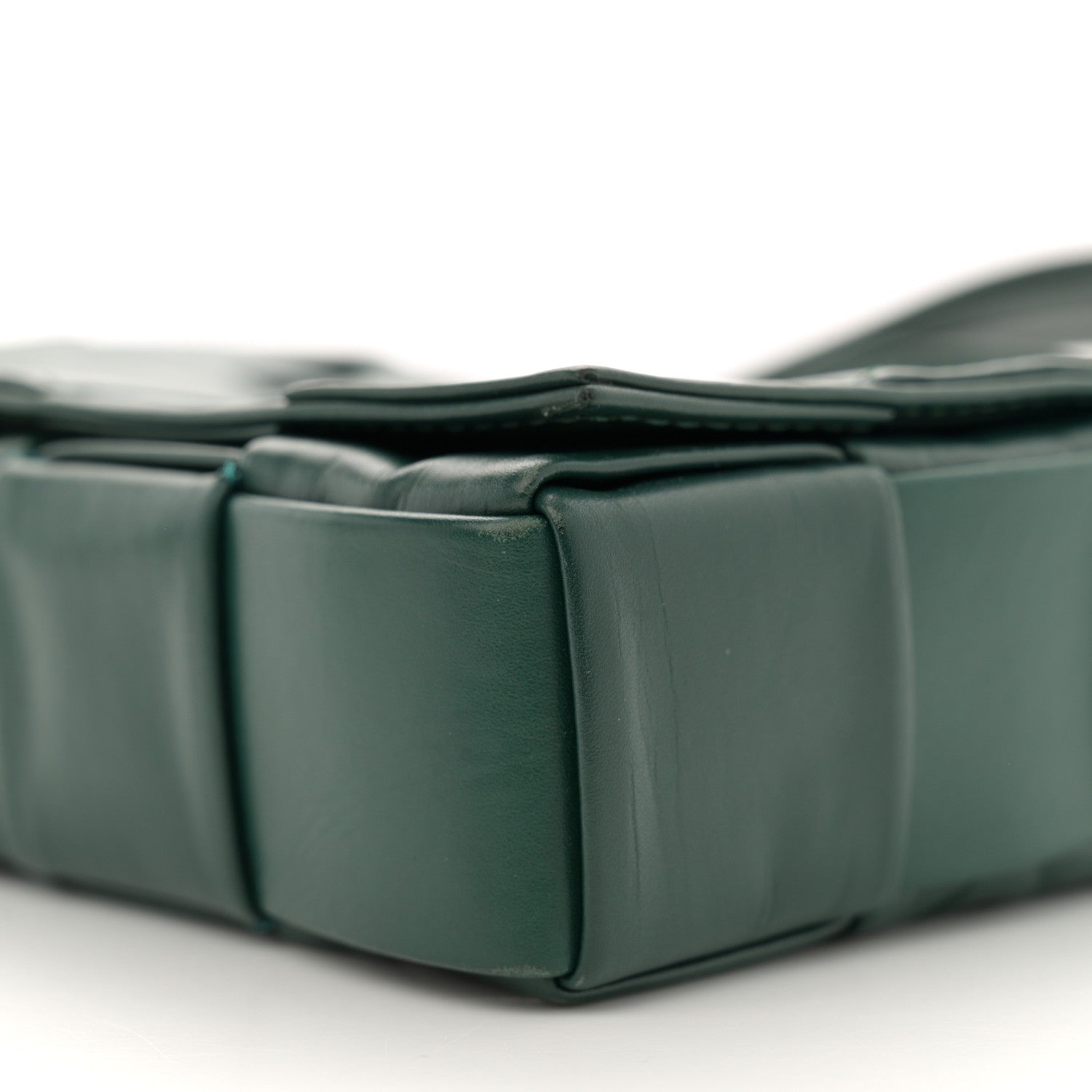 Bottega Veneta Paper Calfskin Maxi Intreccio Small Cassette Crossbody Bag Raintree 10 of 11