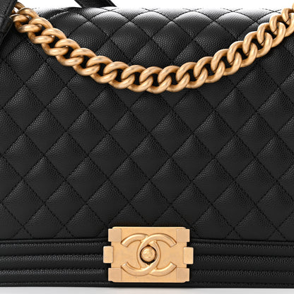 Chanel Caviar Quilted New Medium Boy Flap Black 8 of 11