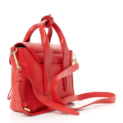 3.1 Phillip Lim Textured Calfskin Mini Pashli Satchel Red 3 of 11