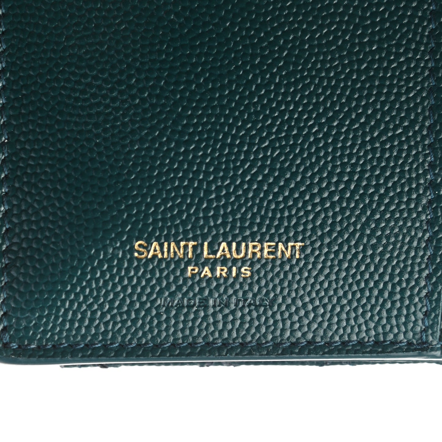 Grain De Poudre Mixed Matelasse Triquilt Monogram Compact Tri Fold Wallet Sea Turquoise