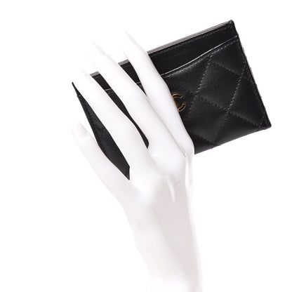Chanel Lambskin Quilted Card Holder Black 2 of 8