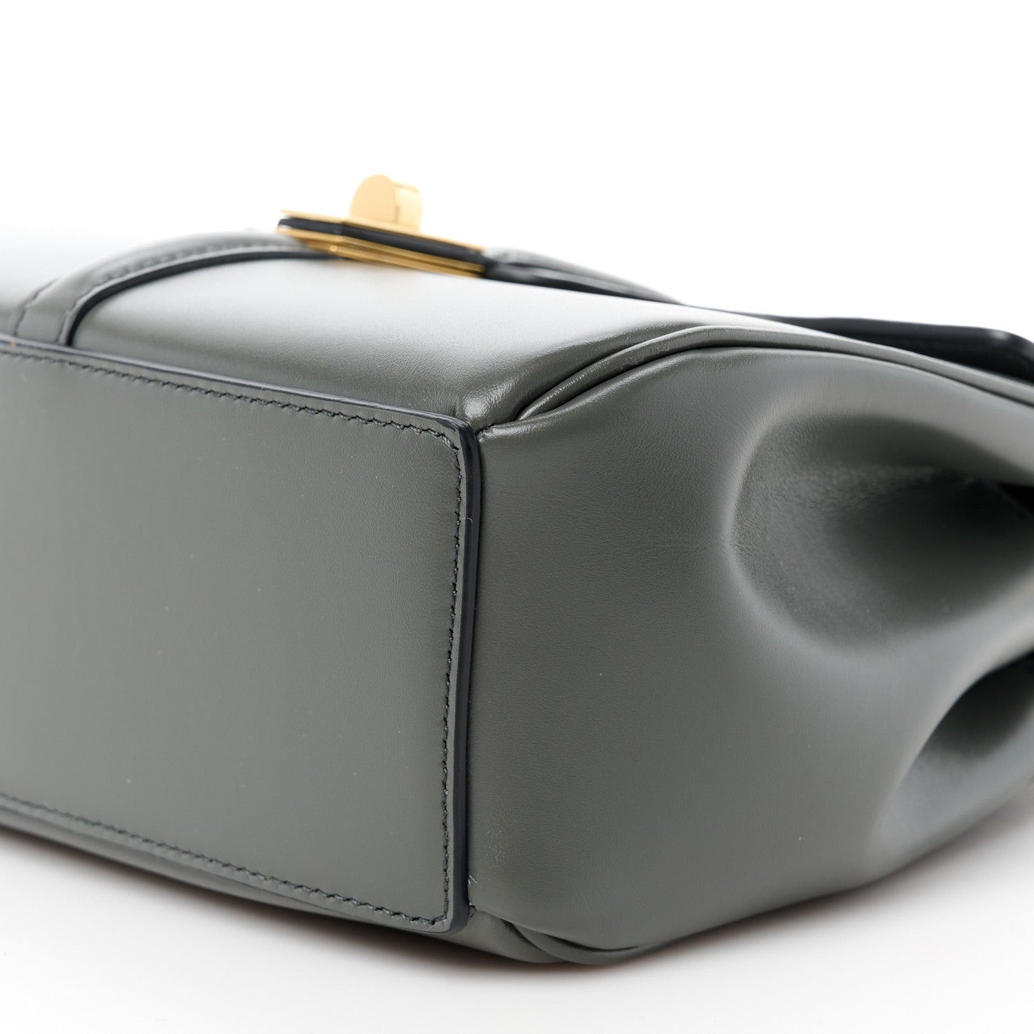 Celine Satinated Calfskin Mini 16 Top Handle Bag Grey 13 of 13