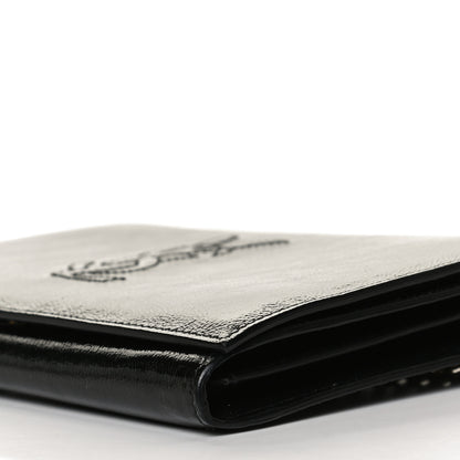Saint Laurent Textured Patent Belle de Jour Chain Clutch Black 8 of 9