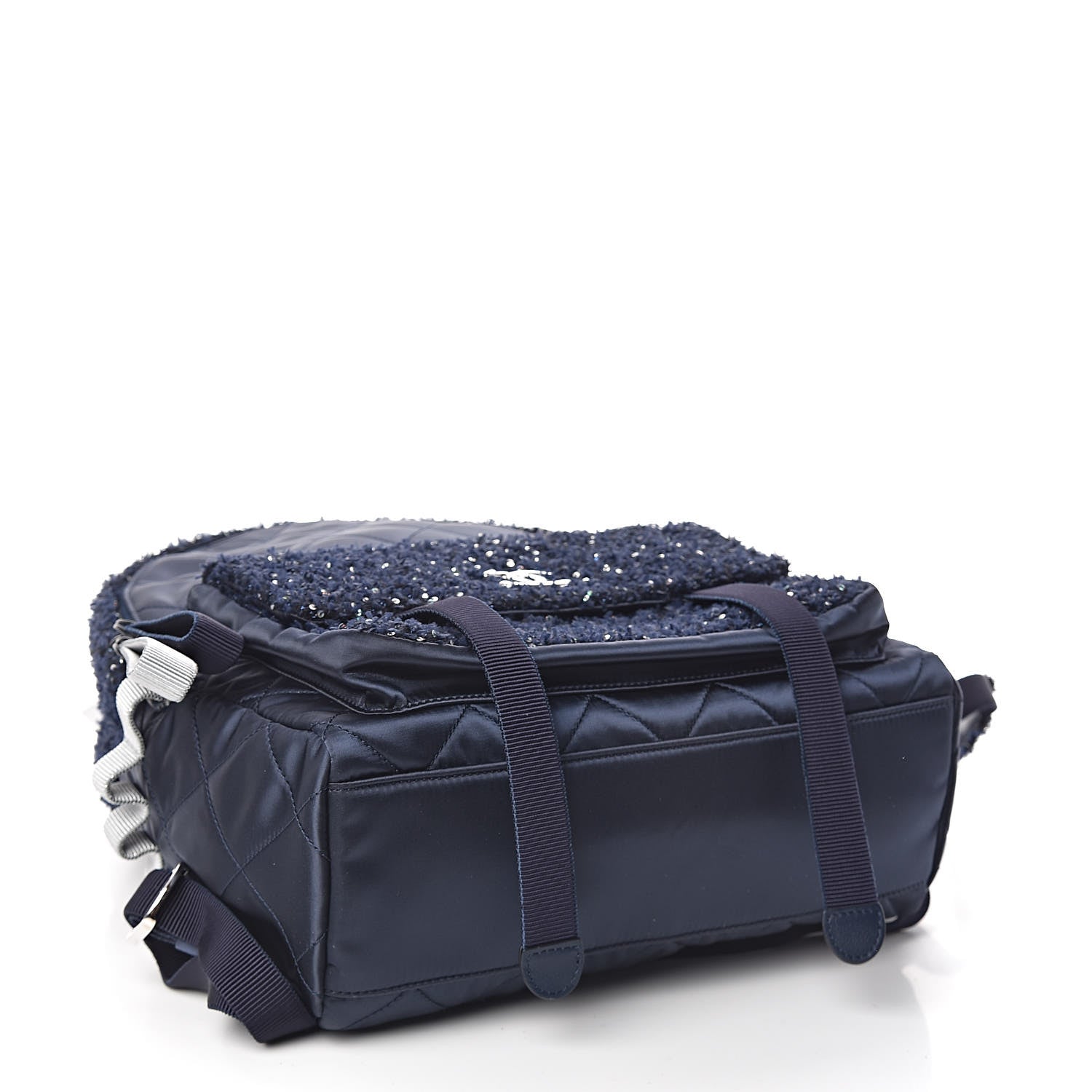 Chanel Tweed Nylon Quilted Astronaut Essentials Backpack Navy 4 of 10