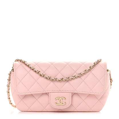 Chanel Caviar Quilted Glasses Case With Chain Light Pink 1 of 14