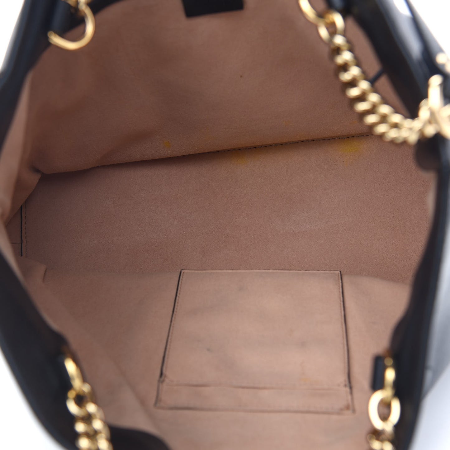 Apollo Calfskin GG Dadini Embroidered Chain Shoulder Tote Black