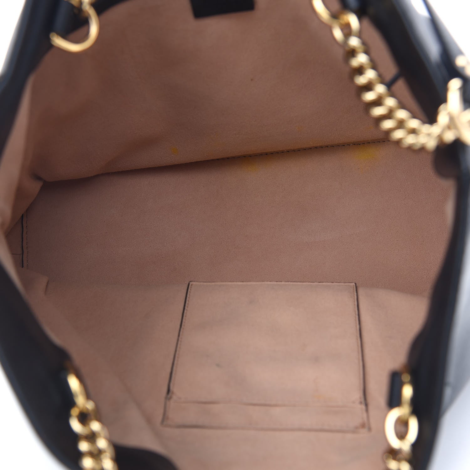 Gucci Apollo Calfskin GG Dadini Embroidered Chain Shoulder Tote Black 5 of 9