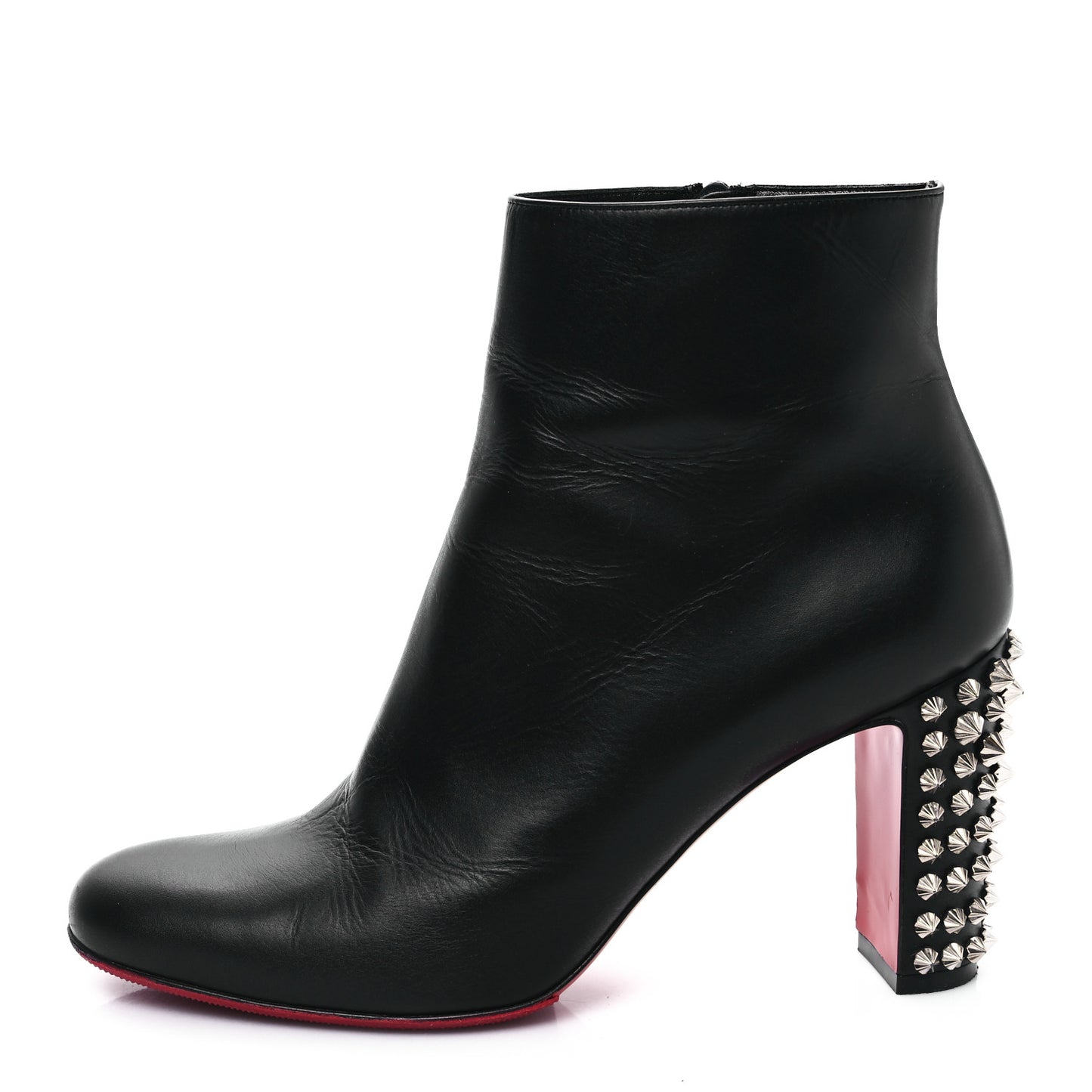 Smooth Calfskin Suzi Folk 85 Ankle Boots 39 Black