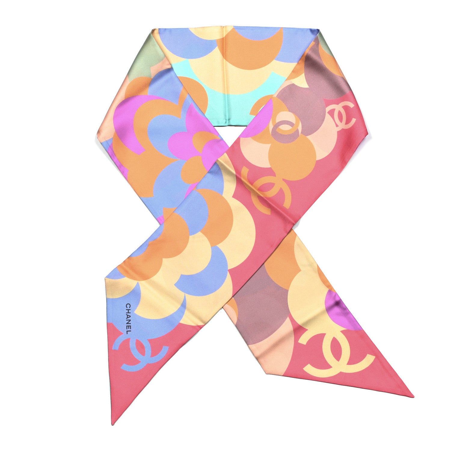 Chanel Silk CC Bandeau Scarf Multicolor 1 of 3