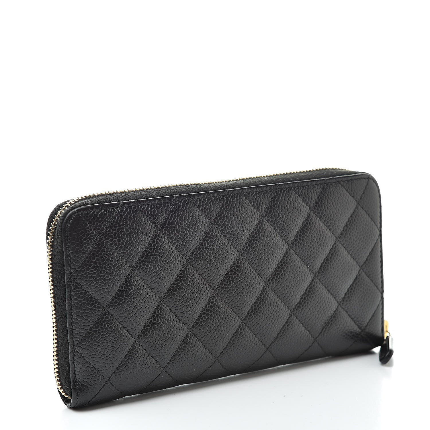 Chanel Caviar Quilted Large Gusset Zip Around Wallet Black 3 of 13