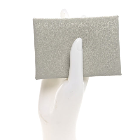 Chevre Mysore Calvi Duo Card Case Gris Perle