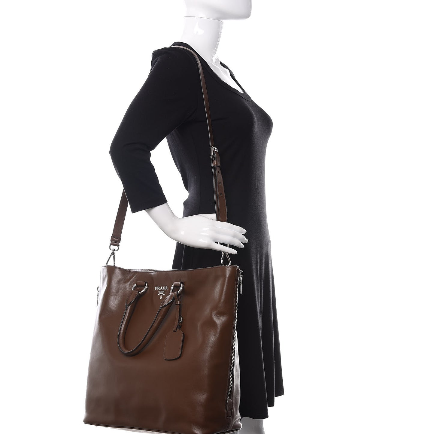 Soft Calf Shopping Tote Palissandro
