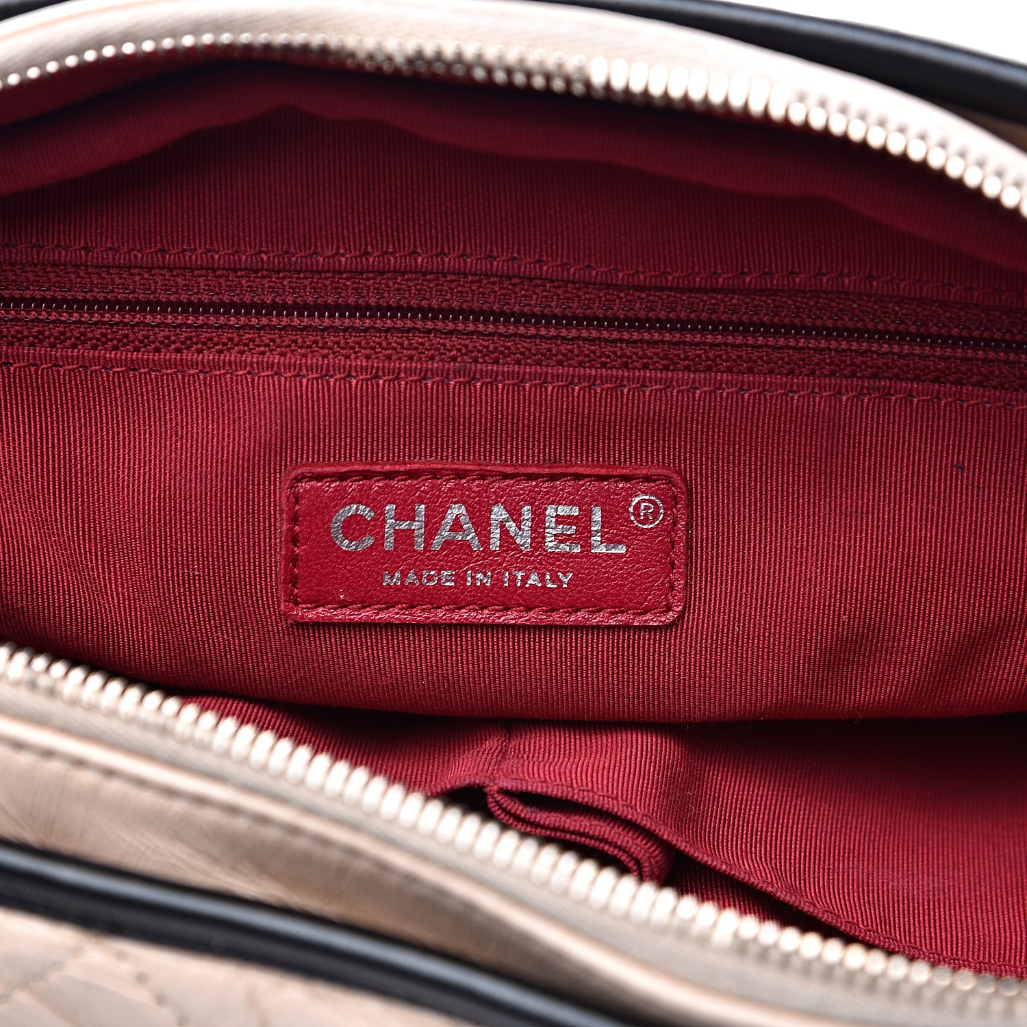 Chanel Aged Calfskin Quilted Medium Gabrielle Hobo Beige Black 6 of 17