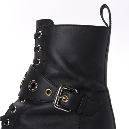 Fendi Calfskin Combat Boots 36.5 Black 9 of 10