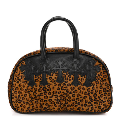 Chrome Hearts Leopard Print Hair Cross Patch Duffle Bag Black 1 of 9