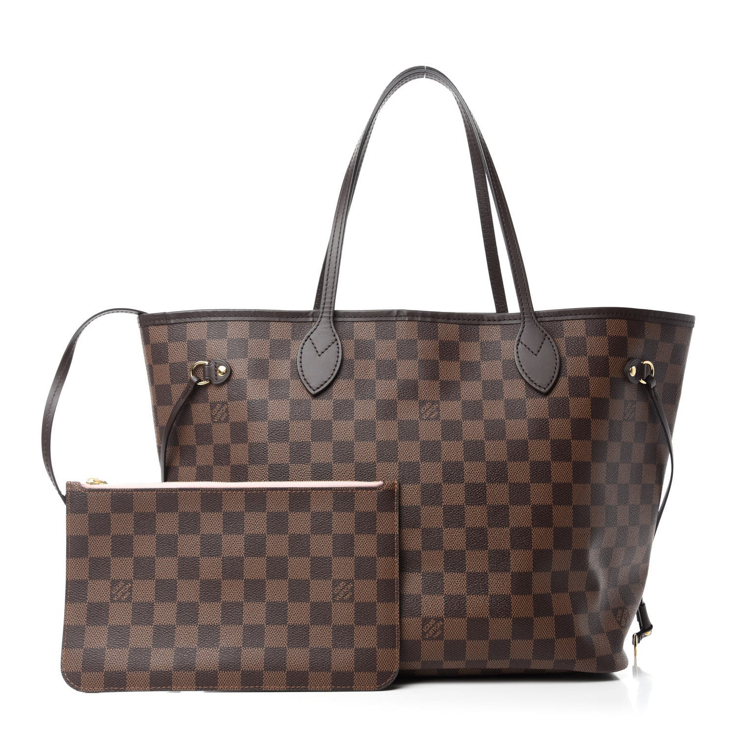 Damier Ebene Neo Neverfull MM Rose Ballerine