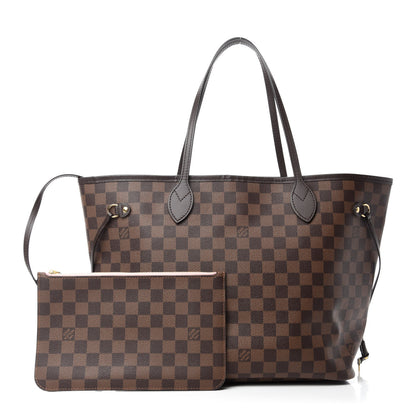 Louis Vuitton Damier Ebene Neo Neverfull MM Rose Ballerine 1 of 11