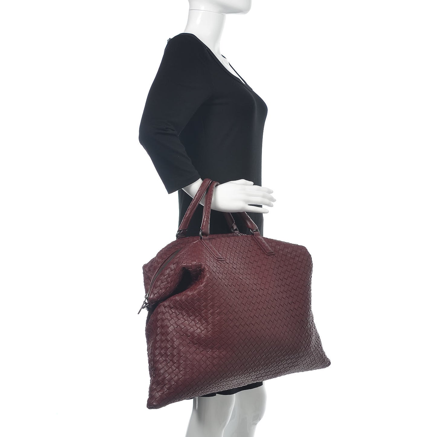 Nappa Intrecciato Maxi Convertible Tote Barolo