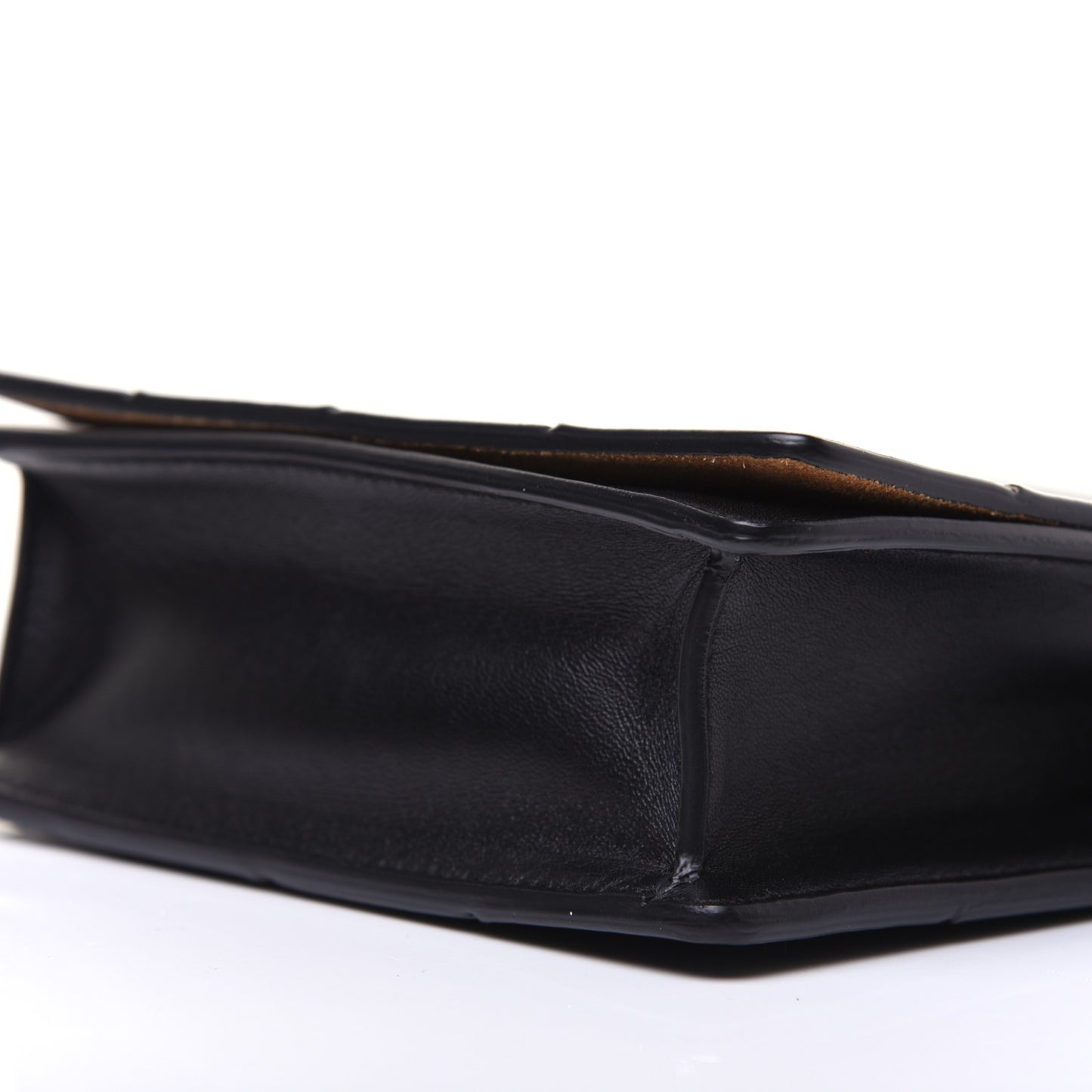 Lambskin Maxi Intrecciato Mini Cassette Crossbody Bag Black
