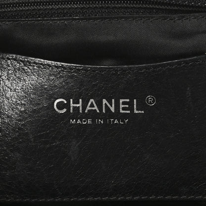 Chanel Glazed Calfskin Stitched XL On The Road Flap Black 6 of 12