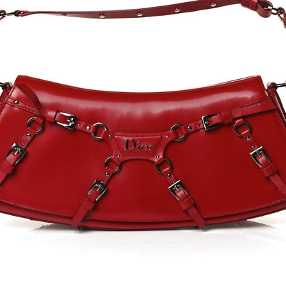 Christian Dior Glazed Calfskin Bondage Clutch Rouge 7 of 15